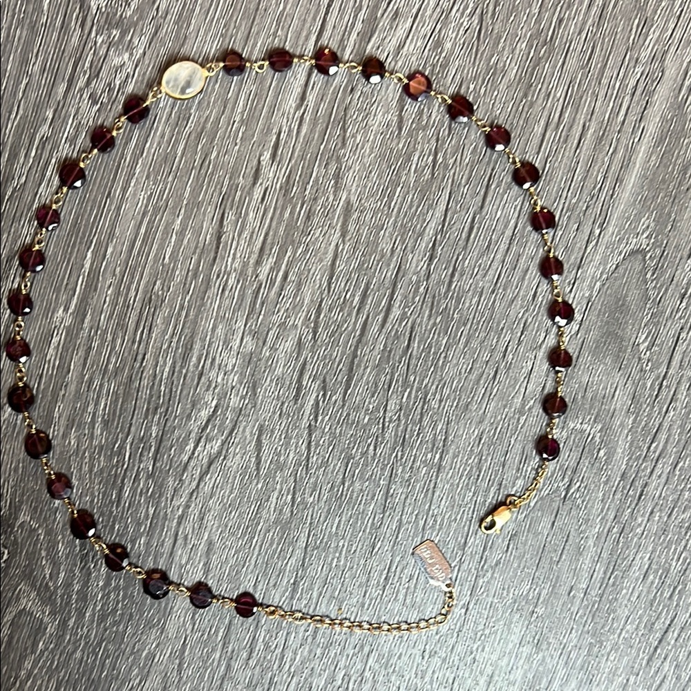 Ela Rae Libi coin stone necklace with center stone - Picture 5 of 9